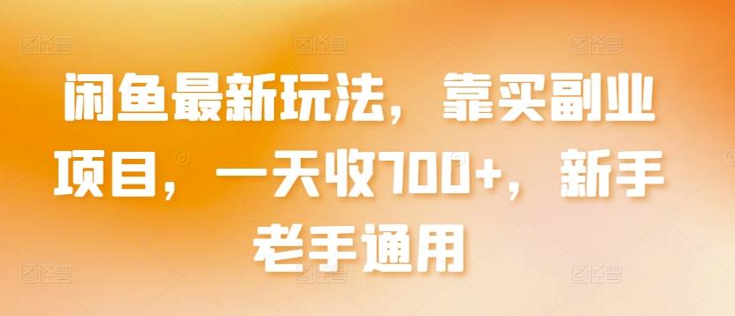 闲鱼最新玩法，靠买副业项目，一天收700+，新手老手通用【揭秘】-网创星球