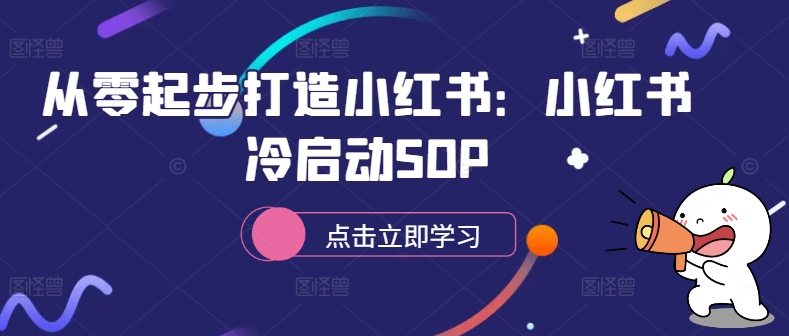 从零起步打造小红书：小红书冷启动SOP-网创星球