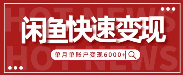 【新手项目】小白快速在闲鱼单月单账号变现6000+的秘密-网创星球