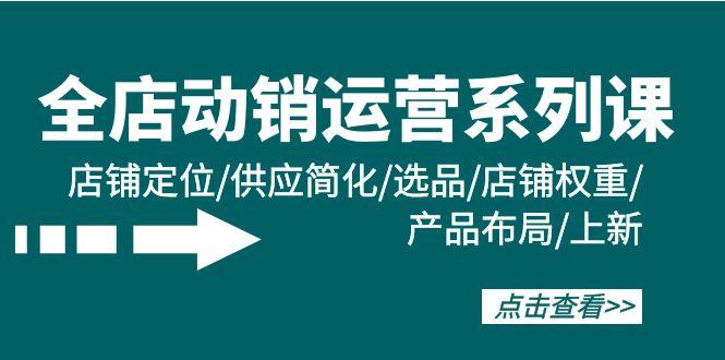 (9845期)全店·动销运营系列课：店铺定位/供应简化/选品/店铺权重/产品布局/上新-网创星球