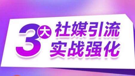 3大社媒引流实战强化，多渠道站外引流，高效精准获客，订单销售额翻倍增长-网创星球