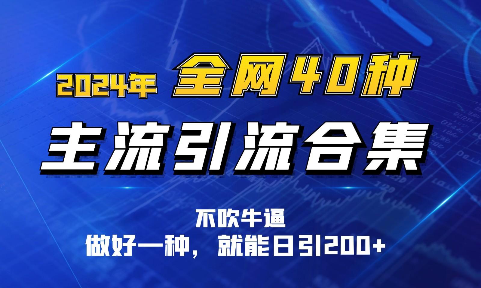 2024年全网40种暴力引流合计，做好一样就能日引100+-网创星球