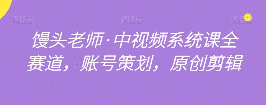 馒头老师·中视频系统课全赛道，账号策划，原创剪辑-网创星球