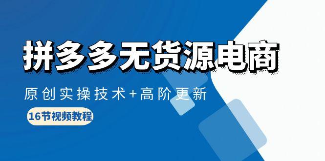 (10015期)拼多多无货源电商，原创实操技术+高阶更新(16节视频教程)-网创星球