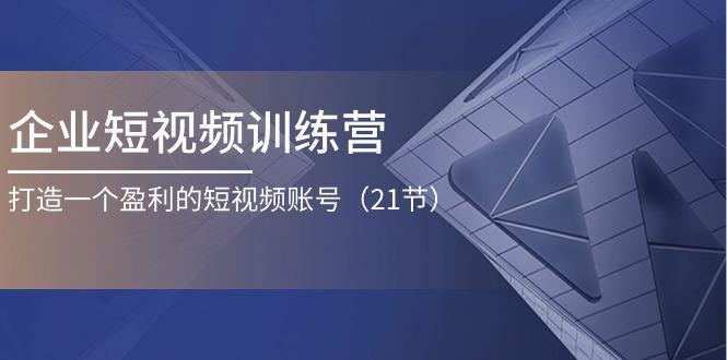 企业短视频训练营：打造一个盈利的短视频账号(21节-网创星球