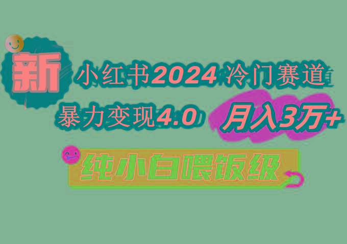 小红书2024冷门赛道 月入3万+ 暴力变现4.0 纯小白喂饭级-网创星球
