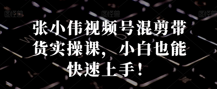 张小伟视频号混剪带货实操课，小白也能快速上手！-网创星球