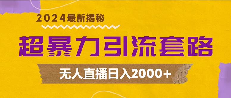 超暴力引流套路，无人直播日入2000+-网创星球