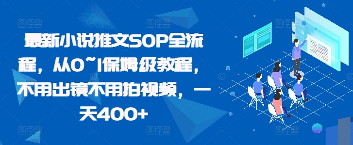 最新小说推文SOP全流程，从0~1保姆级教程，不用出镜不用拍视频，一天400+-网创星球