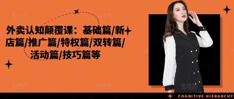 外卖认知颠覆课：基础篇/新店篇/推广篇/特权篇/双转篇/活动篇/技巧篇等-网创星球