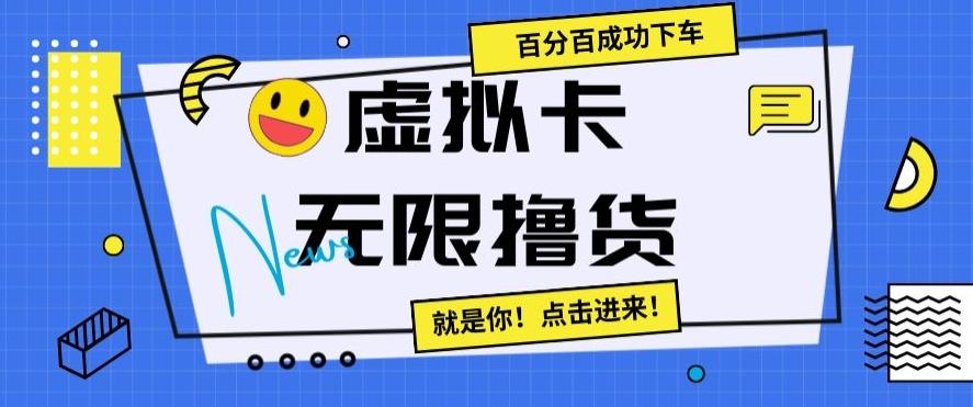虚拟卡无限撸货，百分百成功下车【仅揭秘】-网创星球