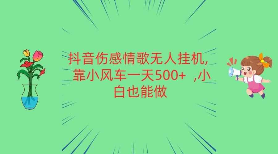 抖音伤感情歌无人挂机 靠小风车一天500+ 小白也能做-网创星球