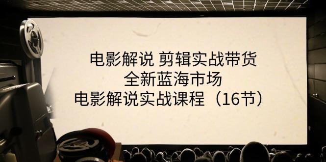 电影解说 剪辑实战带货全新蓝海市场，电影解说实战课程(16节-网创星球