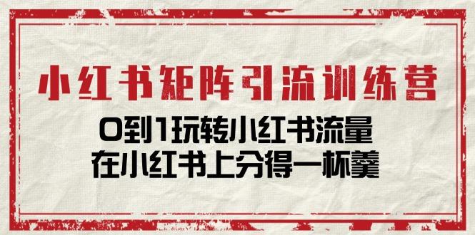 小红书矩阵引流训练营：0到1玩转小红书流量，在小红书上分得一杯羹-14节课-网创星球