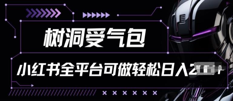 小红书等全平台树洞受气包项目，轻松日入一两张【揭秘】-网创星球