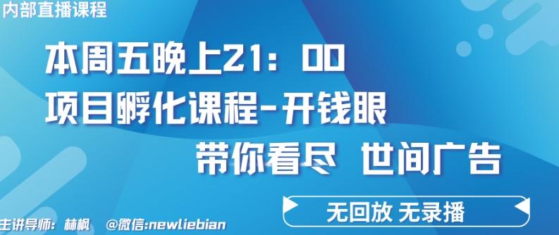 4.26日内部回放课程《项目孵化-开钱眼》赚钱的底层逻辑【揭秘】-网创星球