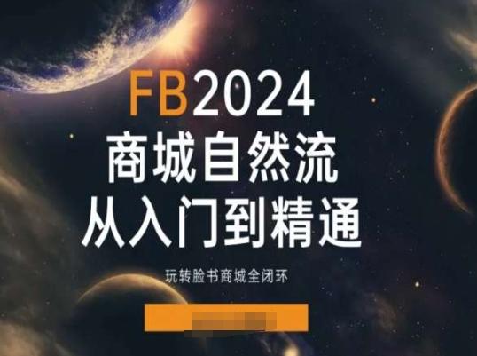 2024Faceboo商城自然流(从入门到精通)，玩转脸书商城全闭环-网创星球