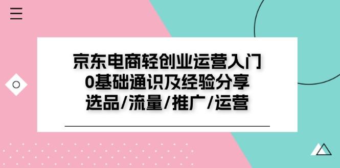京东电商-轻创业运营入门0基础通识及经验分享：选品/流量/推广/运营-网创星球