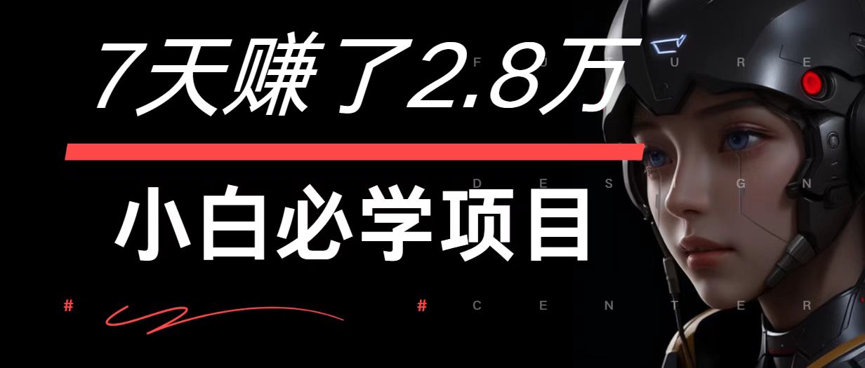7天赚了2.8万！每单利润最少500+，轻松月入7万+小白有手就行-网创星球
