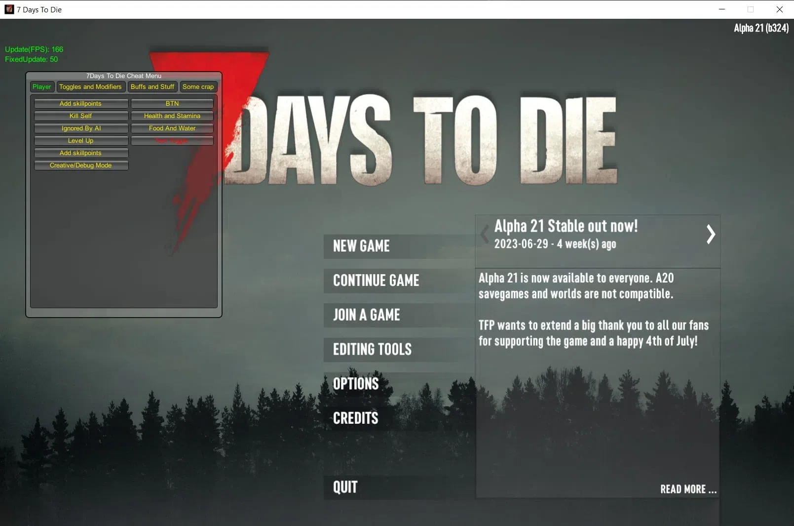 7 Days to Die 七日杀多功能修改器 v1.1.3.105 免费版-网创星球