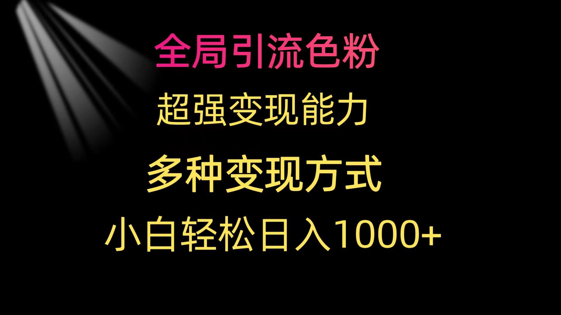 (9680期)全局引流色粉 超强变现能力 多种变现方式 小白轻松日入1000+-网创星球