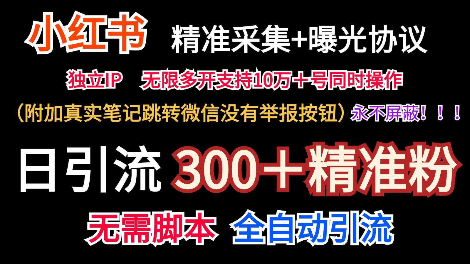 小红薯精准采集＋无限曝光＋真实笔记跳转微信，永不屏蔽(日引300＋精准粉)-网创星球