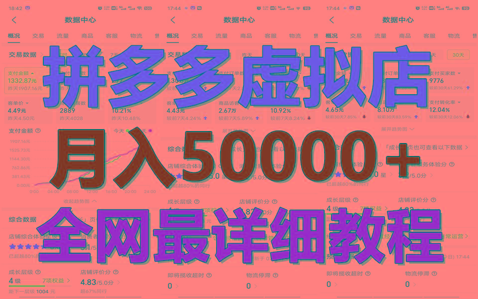 拼多多虚拟电商训练营月入50000+你也行，暴利稳定长久，副业首选-网创星球