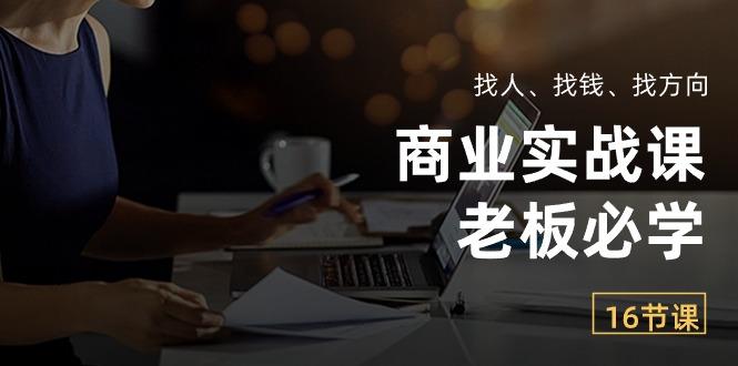 商业实战课【老板必学】：找人、找钱、找方向(16节课-网创星球