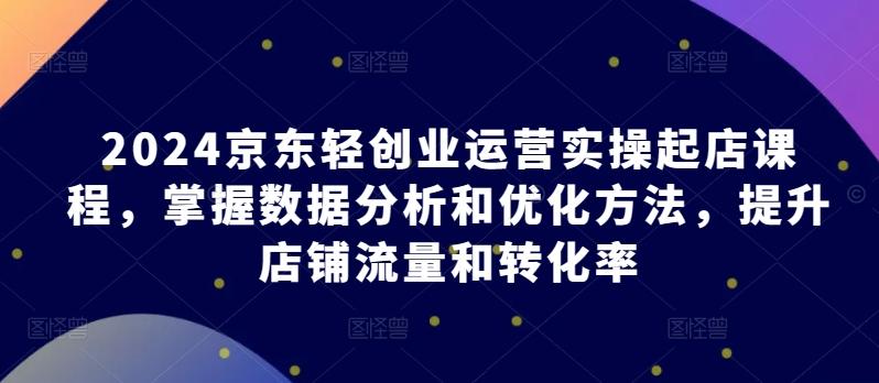 2024京东轻创业运营实操起店课程，掌握数据分析和优化方法，提升店铺流量和转化率-网创星球