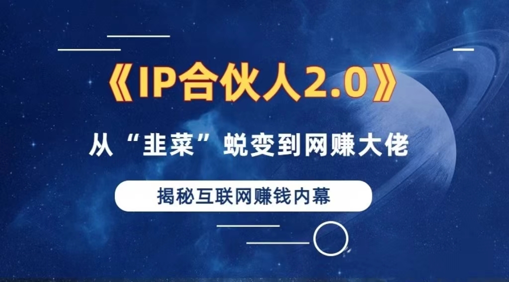 2024如何通过”知识付费“卖项目年入”百万“卖项目合伙人IP孵化训练营-网创星球